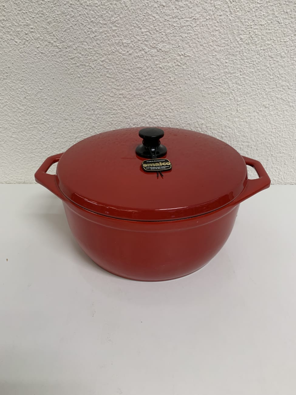 Gusseisenbräter emalco rot emailliert Made in Switzerland