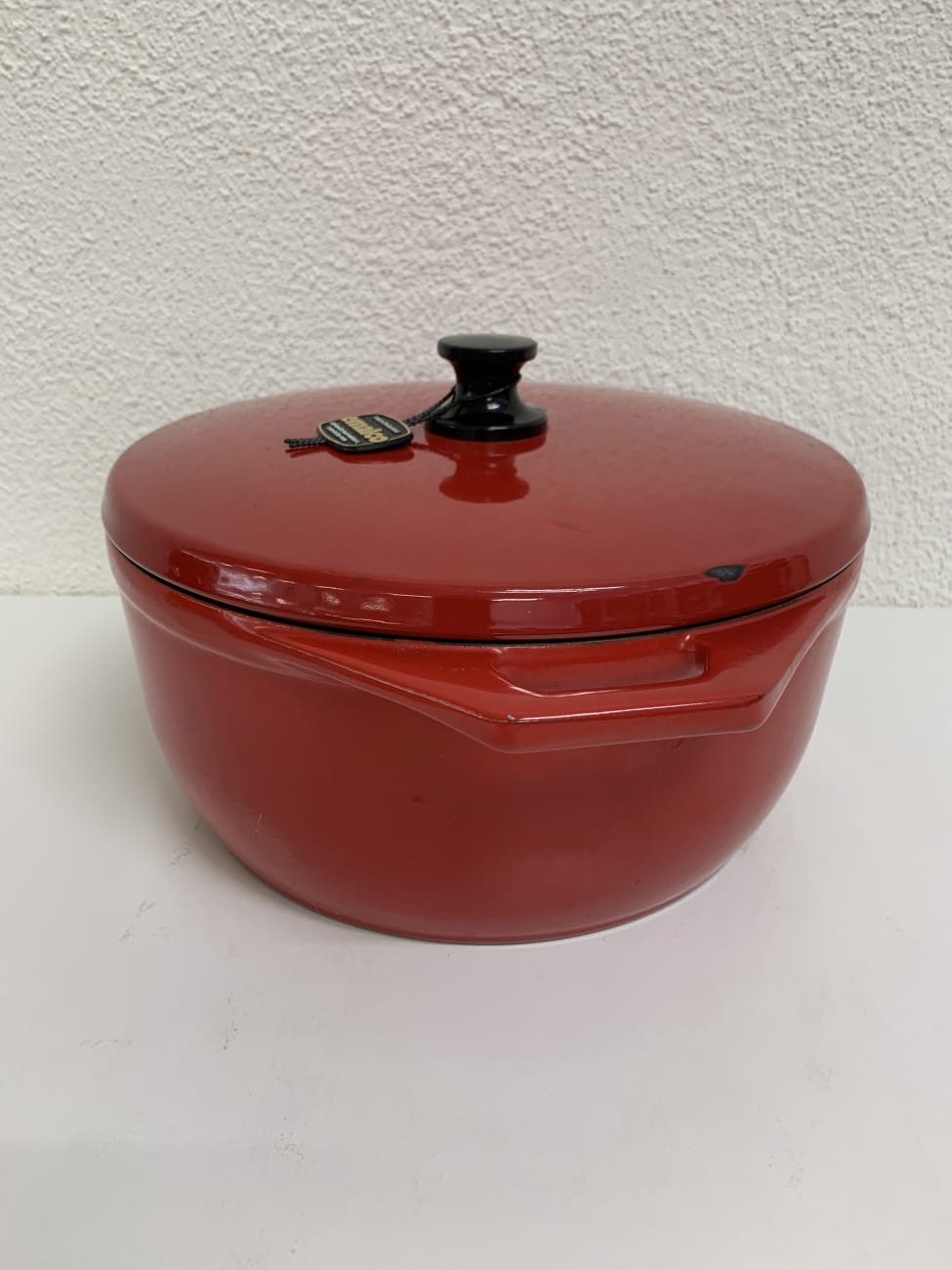 Gusseisenbräter emalco rot emailliert Made in Switzerland