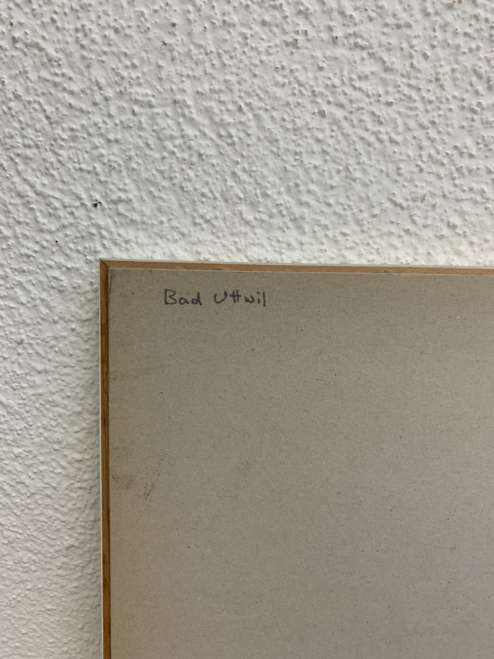 Vintage Aquarellbild mit Teichszene im schlichten Rahmen