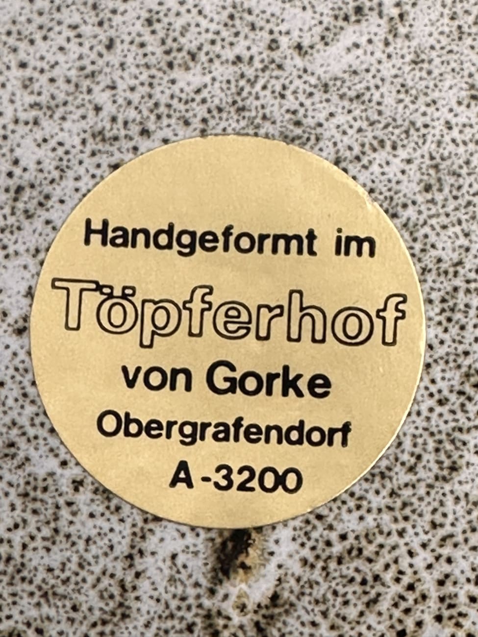 Keramik Karaffe mit Unterteller Töpferhof Gorke