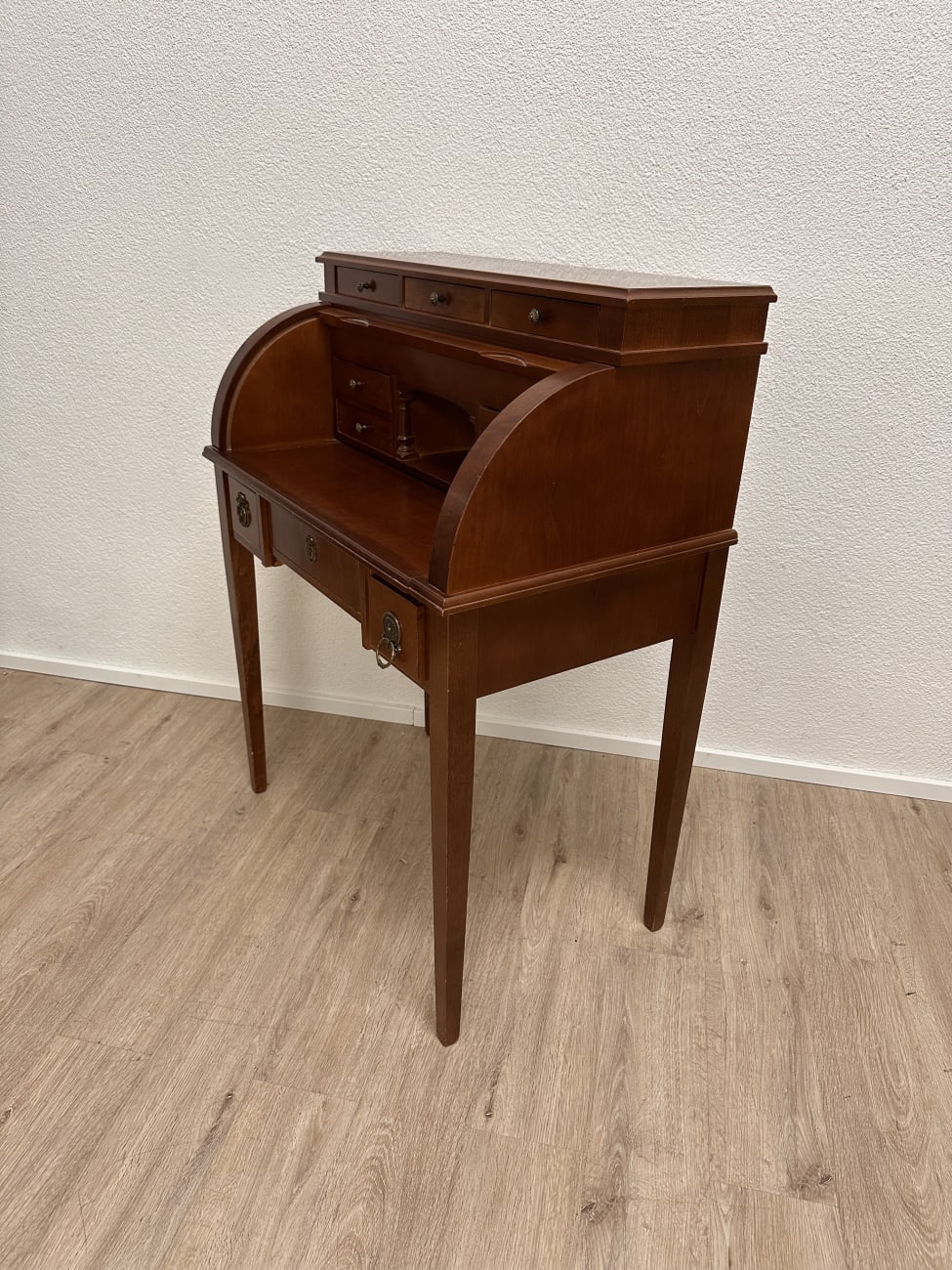 Vintage Sekretär Schreibtisch mit Schubladen aus Holz