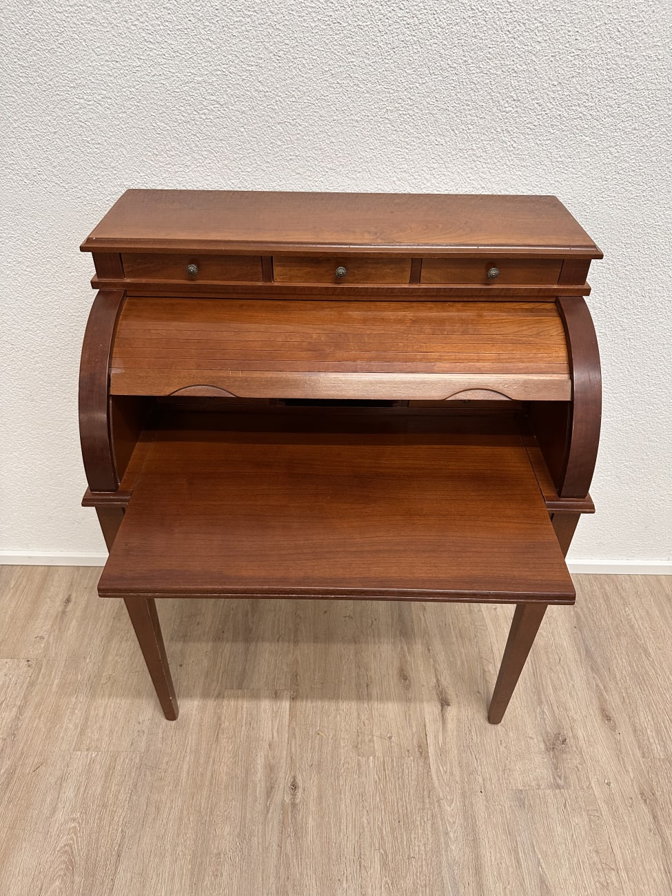 Vintage Sekretär Schreibtisch mit Schubladen aus Holz