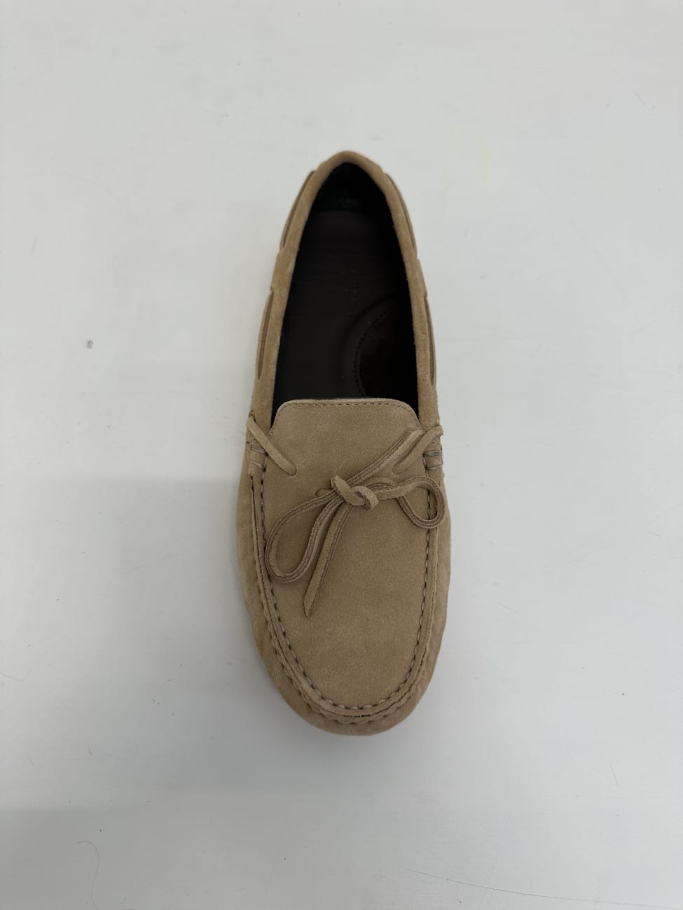 Wildleder Mokassins hellbeige mit Gummisohle Made in Italy