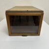 Vintage Schubladenschrank mit Glastüren aus Holz