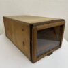Vintage Schubladenschrank mit Glastüren aus Holz