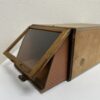 Vintage Schubladenschrank mit Glastüren aus Holz