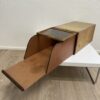 Vintage Schubladenschrank mit Glastüren aus Holz