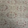 Vintage Polsterhocker mit floralem Stoffbezug und Holzbeinen