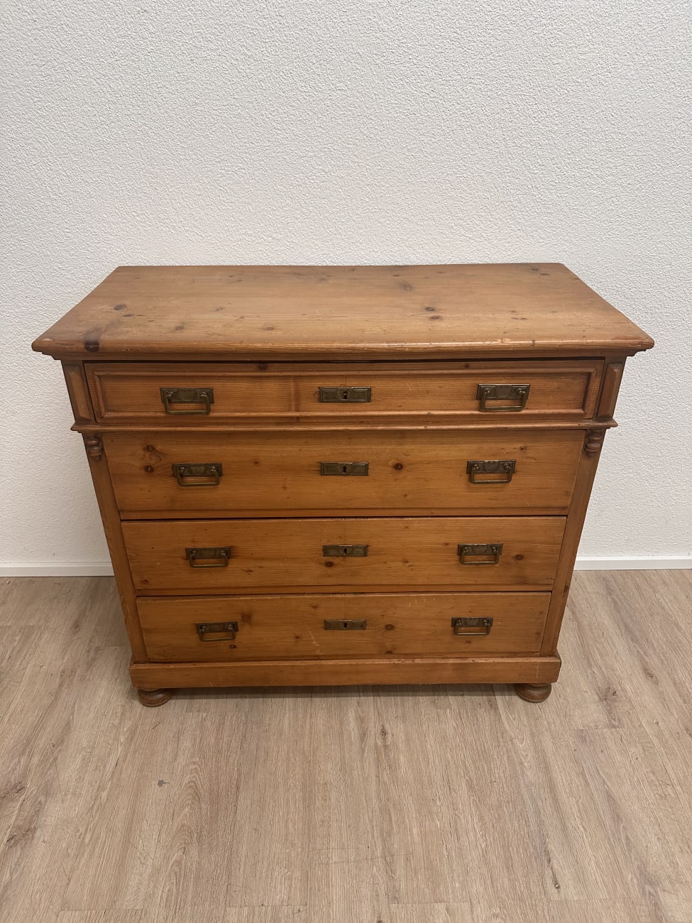 Vintage Kommode aus Holz mit 4 Schubladen von 1972