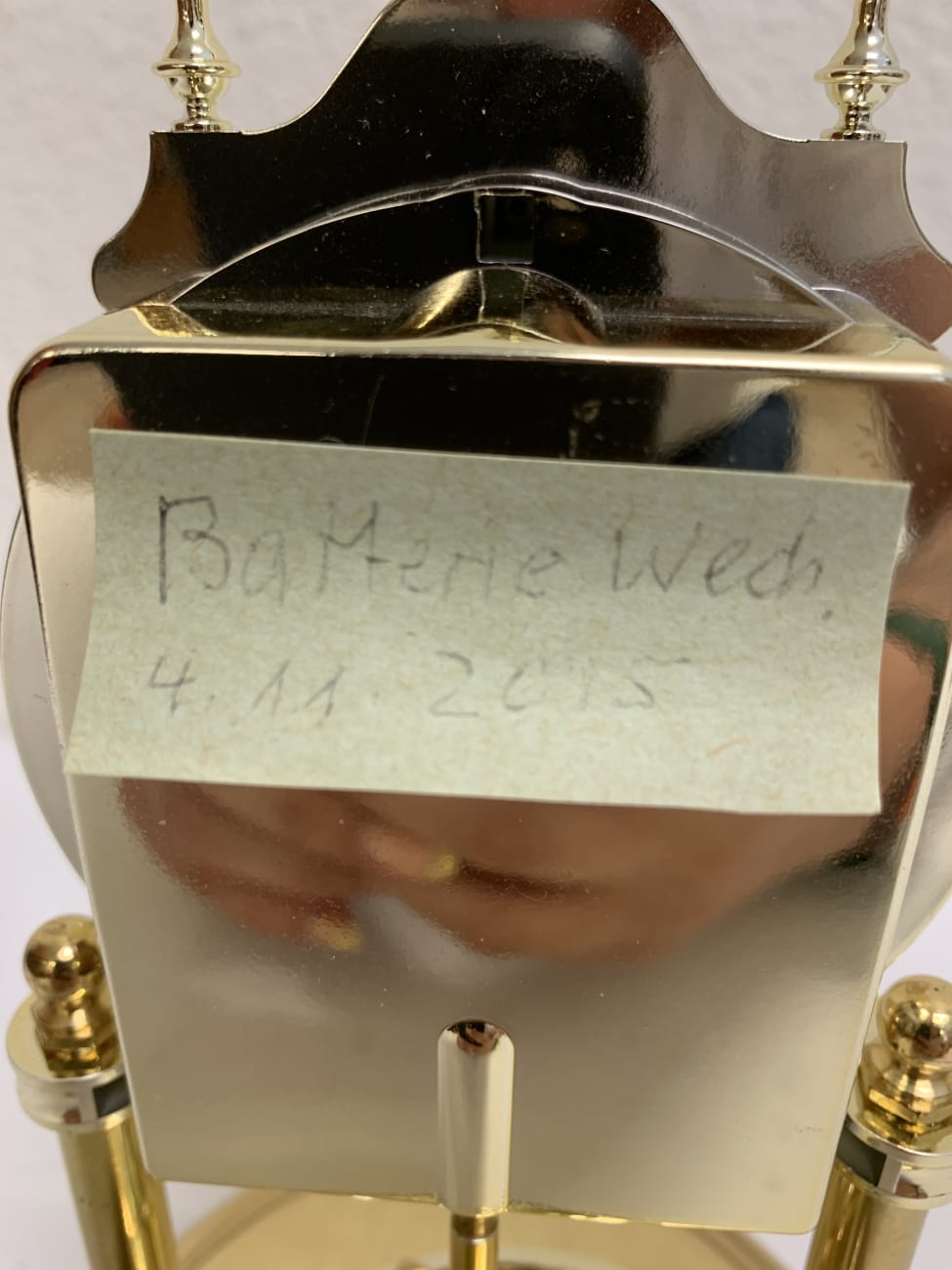 Vintage Haller Tischuhr mit Glashaube aus Deutschland