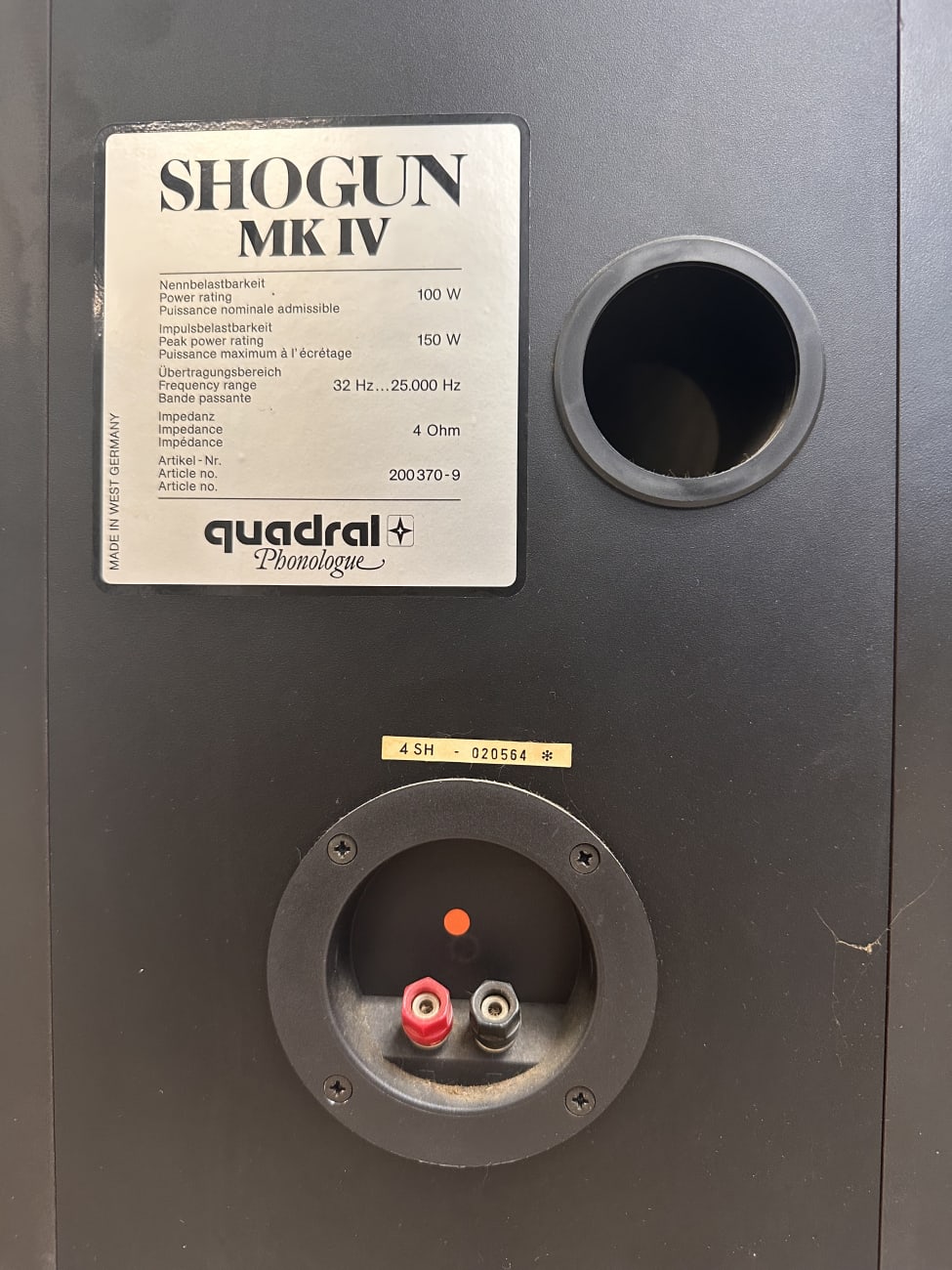 Vintage Regallautsprecher SHOGUN quadrial Phonologue Holzoptik