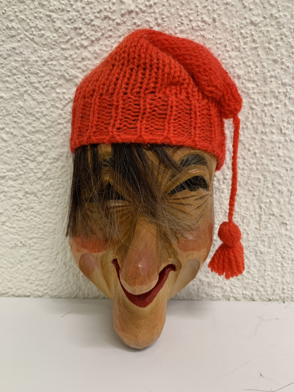 Vintage Schweizer Holzmasken Paar von Josef Kiener Kriens – Bild 5