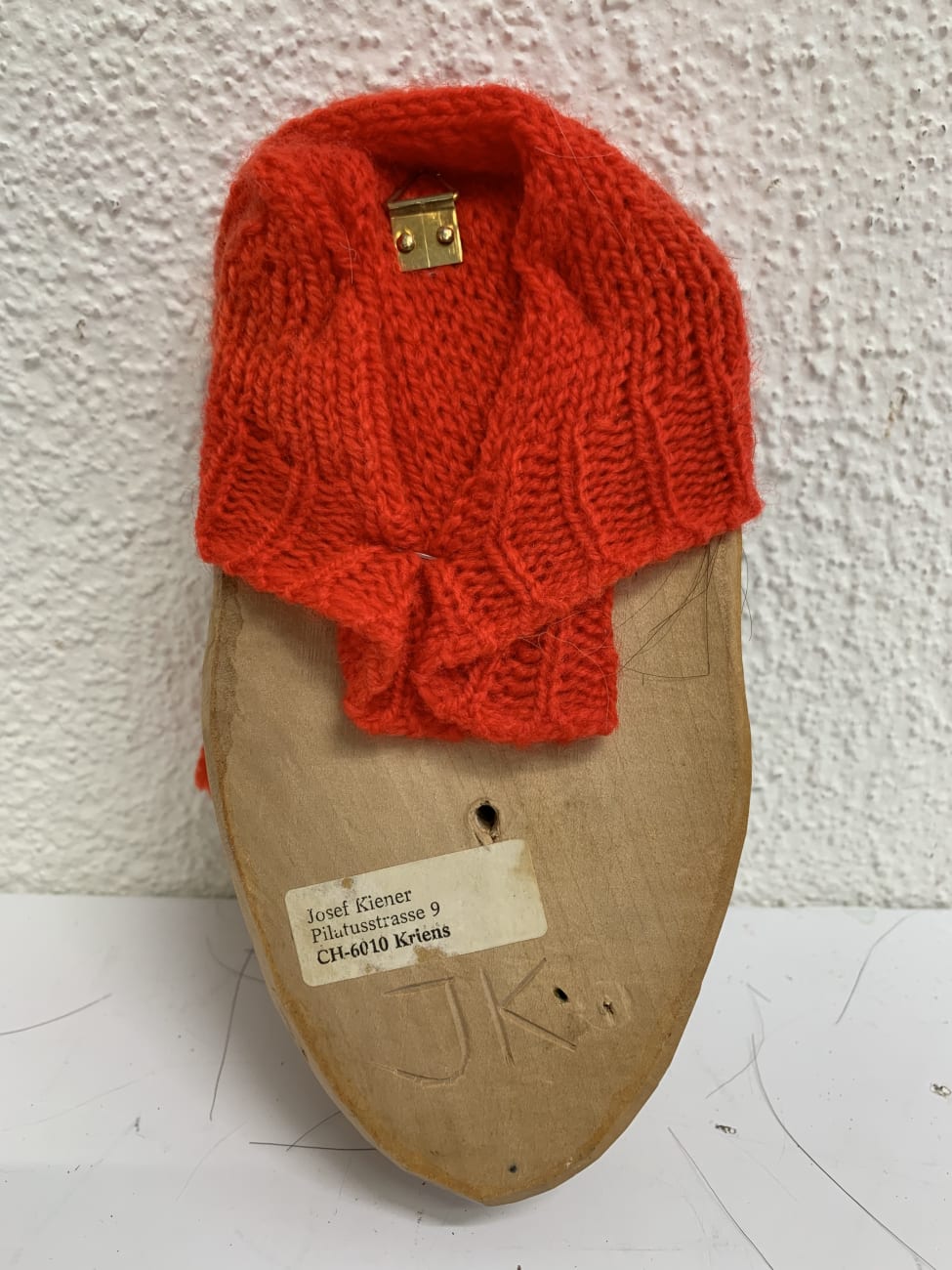 Vintage Schweizer Holzmasken Paar von Josef Kiener Kriens – Bild 8