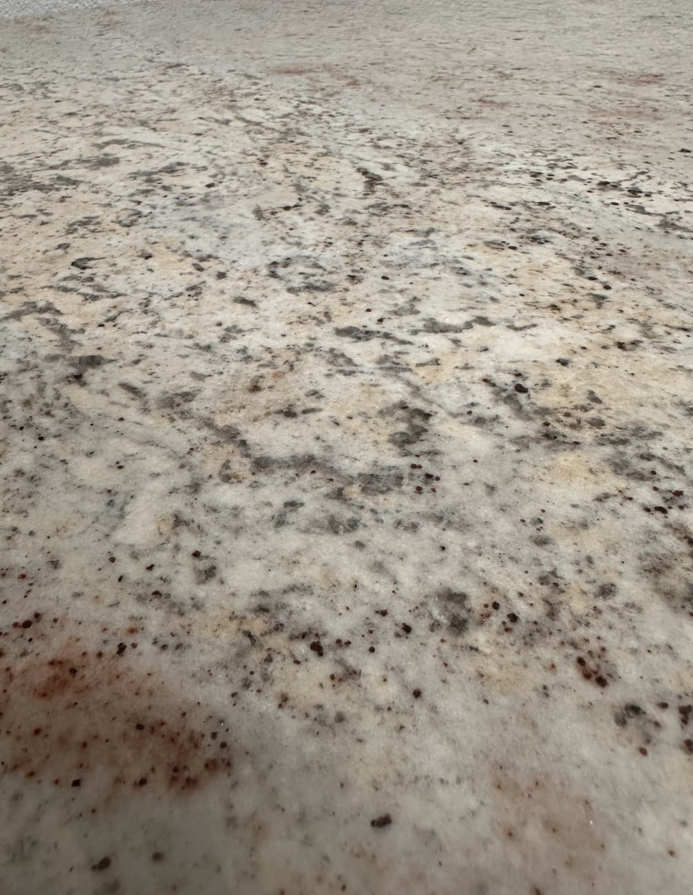Runder Esstisch mit Granitplatte und Metallgestell modern